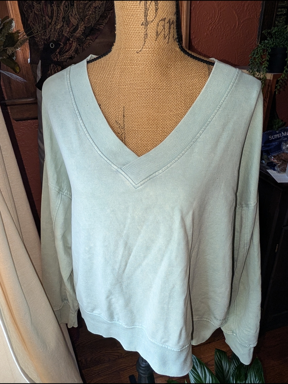 Light Mint V-Neck Women’s Sweater